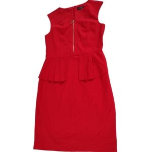 Red peplum dress